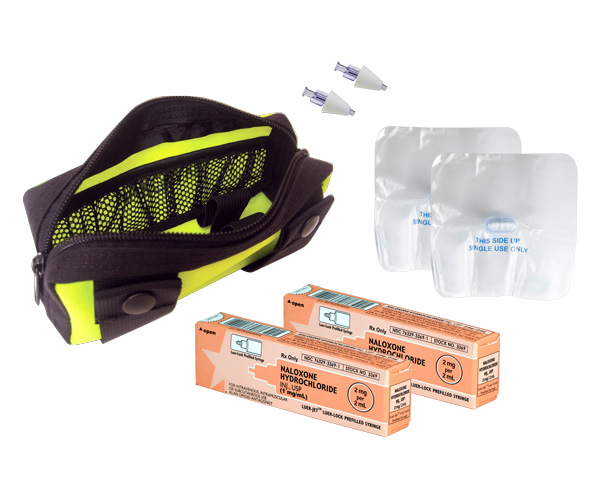 Fully Stocked Naloxone Double Kit in Yellow Pouch < EverDixie #DIX-NARCKIT 