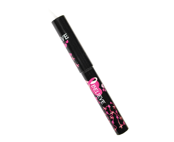 Black With Pink Rib Heart Believe Rope Pen, Black with Pink Ribbon Heart Believe < Prestige Medical #343-BRH 
