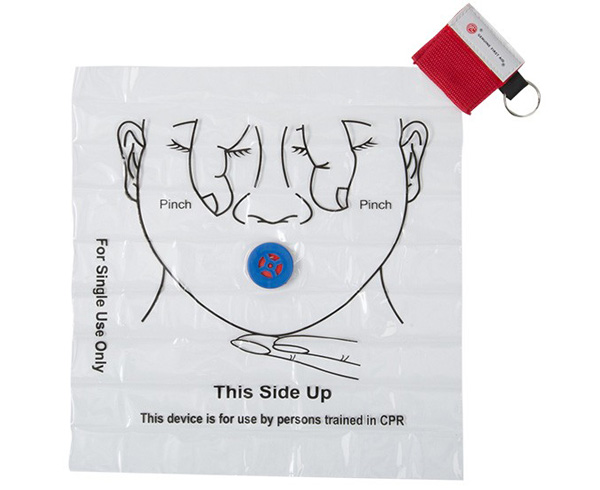 Mini CPR Key Ring w/ One Way Valve < Genuine First Aid #9999-2401 