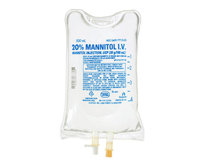 Mannitol Injection 20%, 100mL Bag, Case/12 < Hospira #7715-03 
