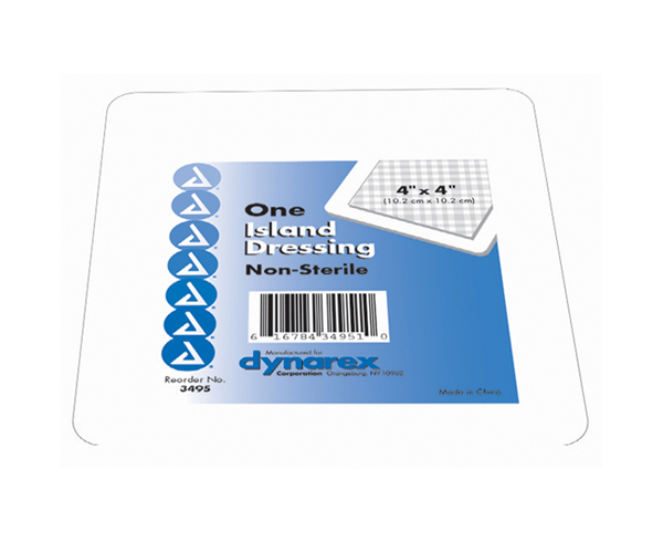 Island Dressing 4" x 4" , Box/30 < Dynarex #3495 