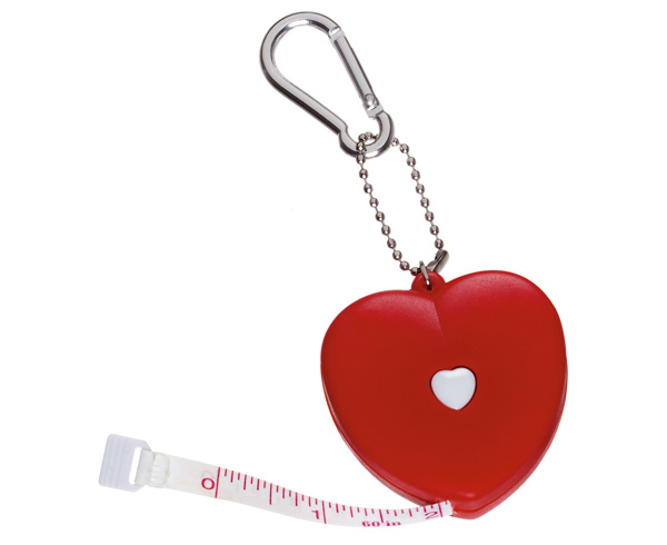 Heart Key Tag Tape Measure < Prestige Medical #KT-45 