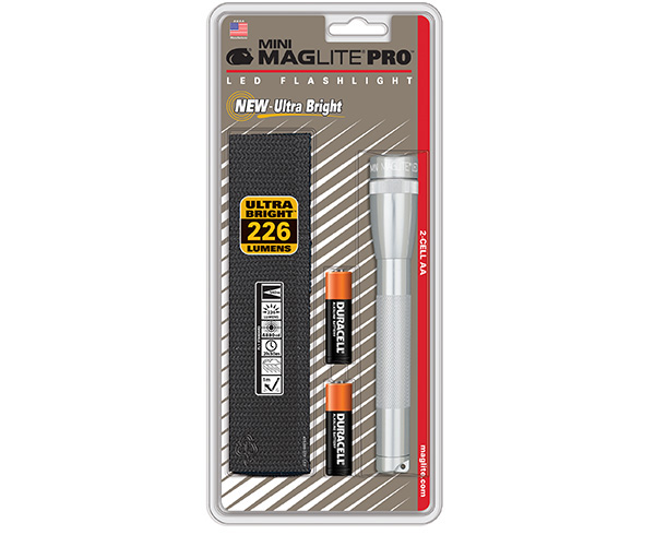 Mini Maglite Pro LED Flashlight W/ Holster, 2 Cell AA < Maglite 