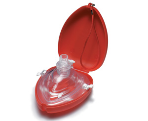Res-Cue Mask CPR Pocket Mask in Hard Red Case, no O2 Inlet < Ambu #000 252 103 