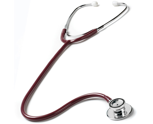 Dual Head Stethoscope in Box, Adult, Burgundy < Prestige Medical #108-BUR 