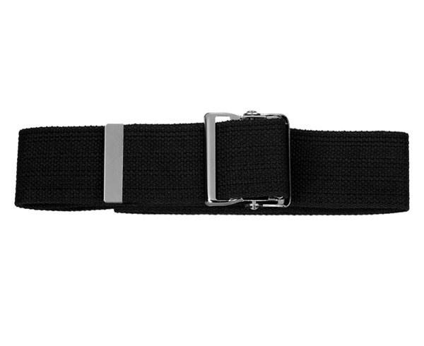 Cotton Gait Belt with Metal Buckle, Black < Prestige Medical #621-BLK 