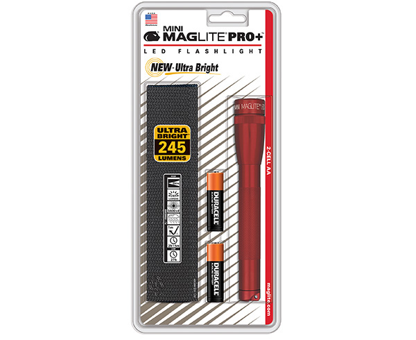 Mini Maglite Pro+ LED Flashlight W/ Holster, 2 Cell AA < Maglite 