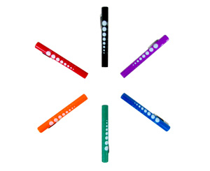 Diagnostic Penlight w/ Pupil Gauge, 6 Pack, Colored < EverDixie #1800037-C 
