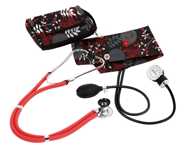 Aneroid Sphygmomanometer / Sprague-Rappaport Stethoscope Kit, Adult, Night Garden, Print < Prestige Medical #A2-NGD 