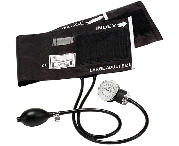 Basic Large Adult Aneroid Sphygmomanometer, Large Adult, Black < Prestige Medical #70-OB 