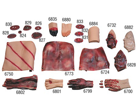 Casualty & Moulage Burn Of The Face < simulaids #6732 