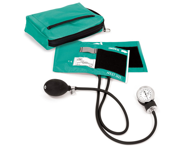 Premium Aneroid Sphygmomanometer With Carry Case, Adult, Teal < Prestige Medical #882-TEA 