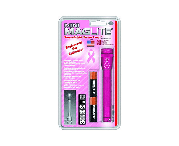 Mini Maglite LED Flashlight, 2 Cell AA, NBCF Pink < Maglite #M2AMW6 