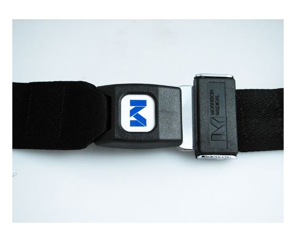 Polypropylene Webbing Metal Push Button Buckle Extension Strap 3' - Black < Morrison Medical #1317BK 