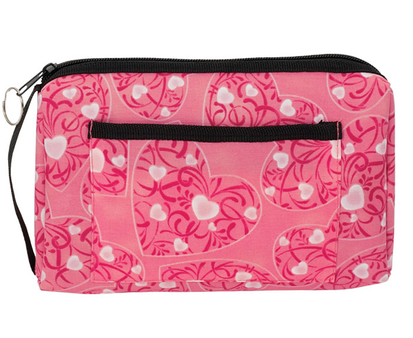 Compact Carrying Case, Hot Pink Hearts, Print < Prestige Medical #745-HPH 