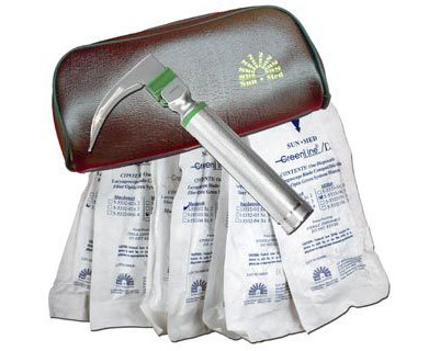 GREENLINE D FIBER OPTIC DISPOSABLE LARYNGOSCOPE KIT < SUN MED #57 