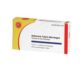 Adhesive Plastic Bandages, 25pcs, 3/4" x 3" < Genuine First Aid #9999-0105 