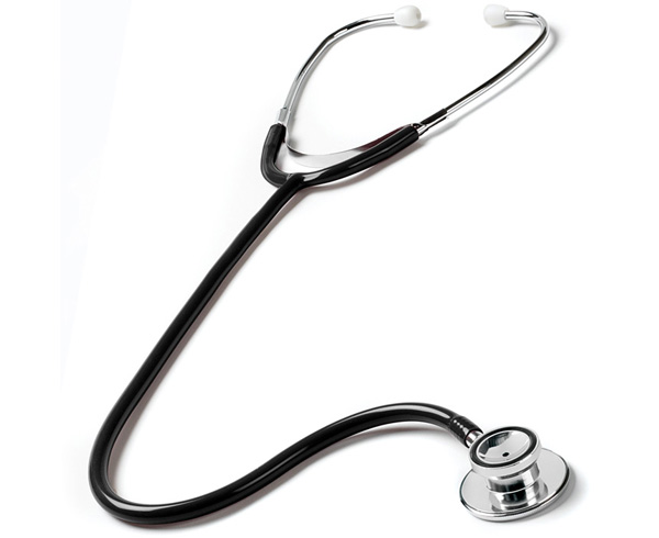 Dual Head Stethoscope in Box, Adult, Black < Prestige Medical #108-BLK 