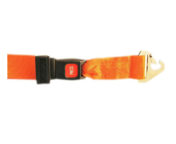 Impervious Backboard Straps 7' w/ Metal Push Button Buckle - Orange < Morrison Medical #1316XOR 