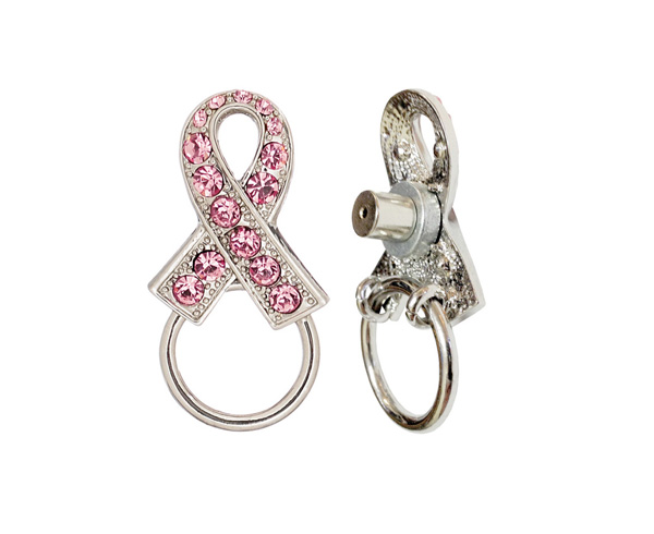 Magnetic Pink Ribbon Badge Tac < Prestige Medical #9412 