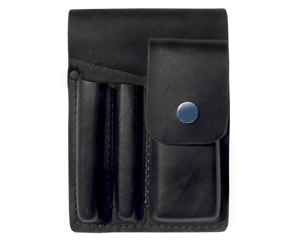 Square Paddle Leather Holster, Black < Prestige Medical #775 
