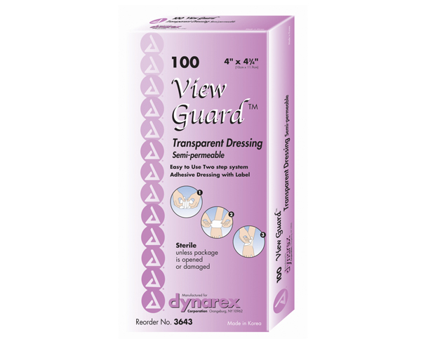 ViewGuard OP Site IV Dressing, 4" x 4 3/4" < Dynarex #3643 