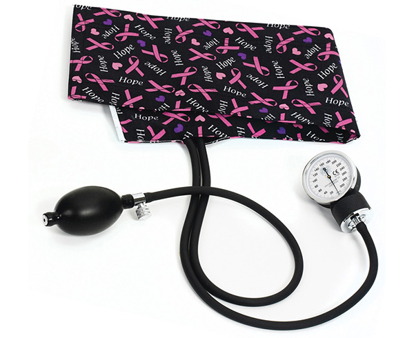 Premium Aneroid Sphygmomanometer in Box, Adult, Hope Pink Ribbon, Print < Prestige Medical #82-PRB 