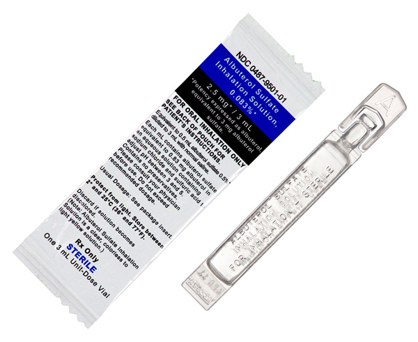 Albuterol Inhalation, 0.083%, 2.5g/3mL, Individually Wrapped, Box/30 < 
