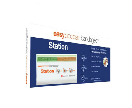 Easy Access Bandages Dispenser w/ mounting hardware < Genuine First Aid #9999-2028 