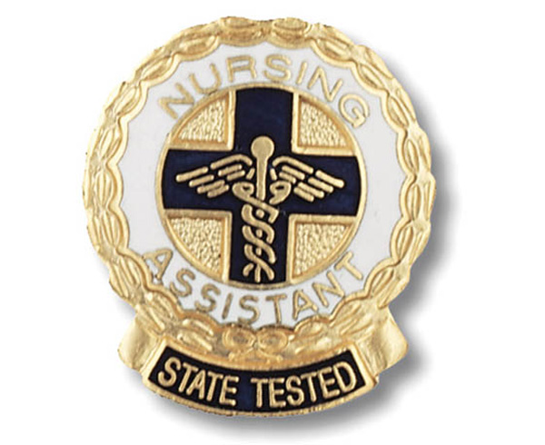 State Tested Nurses Assitant (Wreath Edge) Emblem Pin < Prestige Medical #1093 