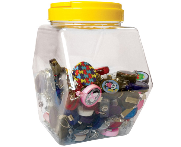 Display of 60 Assorted Retracteze ID Holders, 60 Pack < Prestige Medical #DIS-13 