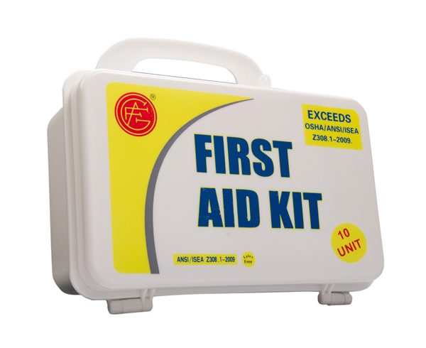 Unitized First Aid Kit, 10 Unit, Plastic Case < Genuine First Aid #9999-2005 