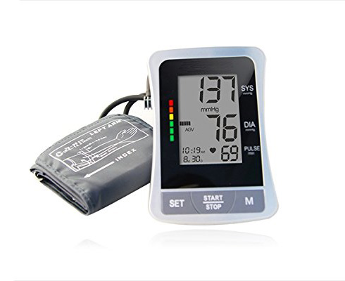 Auto Digital Upper Arm Type Blood Pressure Monitor w/ Color Code Indicator < 