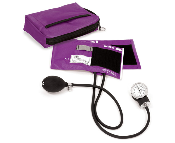 Premium Aneroid Sphygmomanometer With Carry Case, Adult, Purple < Prestige Medical #882-PUR 