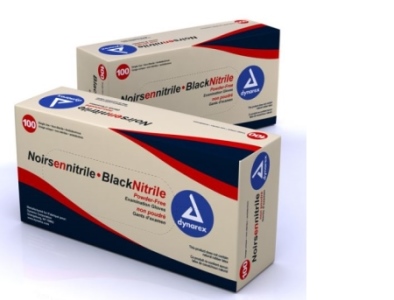 Black Nitrile Exam Gloves, X-Large, Powder Free, Bx/100 < DYNAREX #2524 