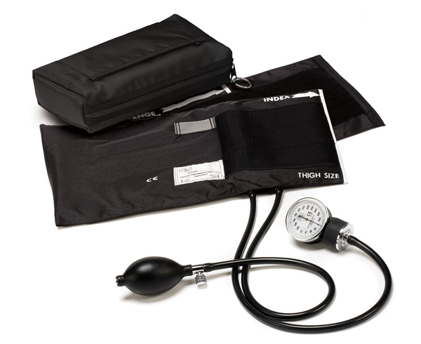 Premium X-Large Adult Aneroid Sphygmomanometer, X-Large Adult, Black < Prestige Medical #882-TH-BLK 