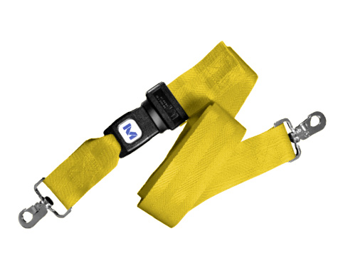 Nylon Backboard Strap, 2-Peice, 5' w/ Metal Push Button Buckle, Yellow < Morrison Medical #1210YEL 