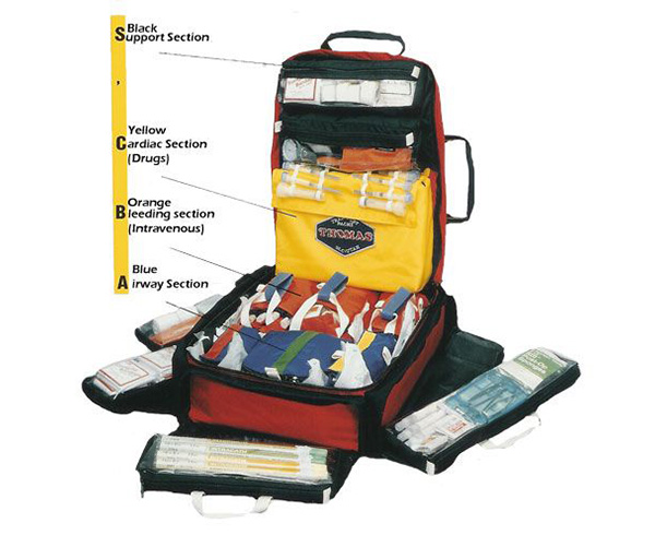 ALS Pack - Orange w/ Clear IV Bags < Thomas Transport #TT110 
