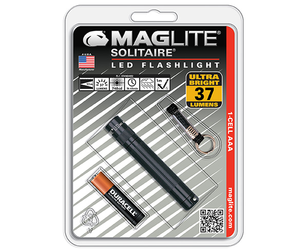 Solitaire LED Flashlight, 1 Cell AAA < Maglite 
