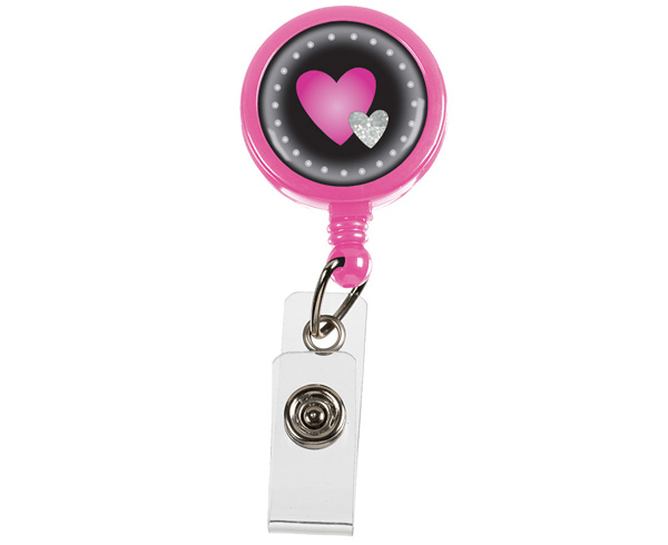 Retracteze ID Holder, Bulk, Hearts, Print < Prestige Medical #13-B-HBB 