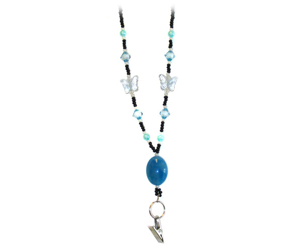 Deluxe Lanyard, Blue Butterfly, Print < Prestige Medical #6005-BBF 