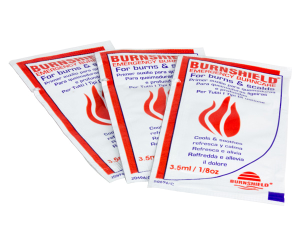 Burn Gel Blotts Satchets, 3.5mL / 1/8oz, Dispenser Pack / 25 < Burnshield #550017 
