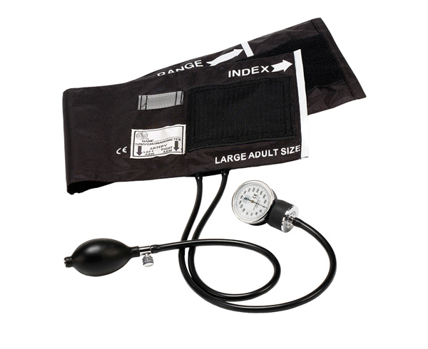 Premium Large Adult Aneroid Sphygmomanometer, Large Adult, Black < Prestige Medical #82-OB-BLK 