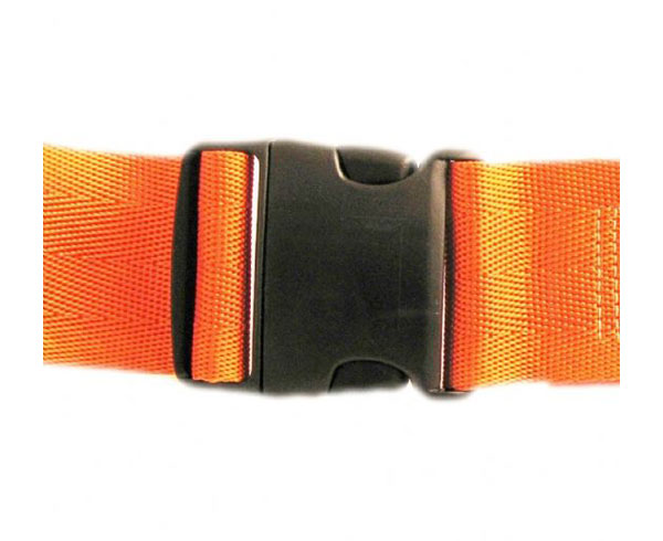Polypropylene Disposable Backboard Straps 5' w/ Side Release Plastic Buckle - Orange < Morrison Medical #1394OR 