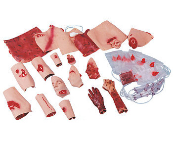 African/American Trauma Moulage Kit < simulaids #6701 B 