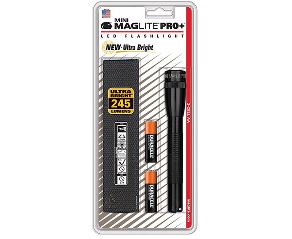 Mini Maglite Pro+ LED Flashlight W/ Holster, 2 Cell AA < Maglite 