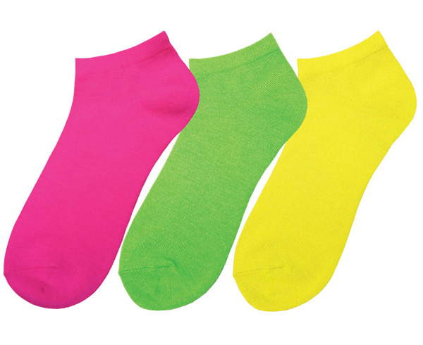 Neon Nurse Socks, 3 Pack, Neon Pink Green Yellow, Neon < Prestige Medical #383-PGY 