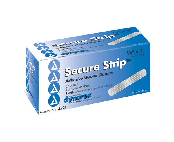 Sterile Wound Closure Strips 1/8" X 3" , Box/250 < Dynarex #3521 