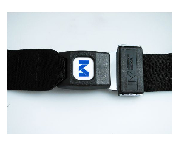 Nylon Backboard Strap 7' w/ Metal Push Button Buckle - Black < Morrison Medical #1208BK 