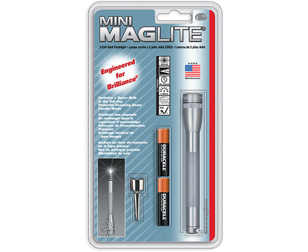 Mini Maglite Flashlight w/ Clip, 2 Cell AAA < Maglite 